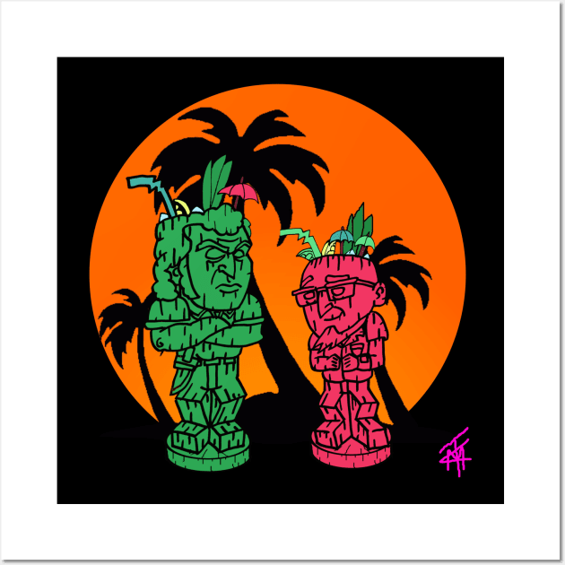 Brock and doc tikis Wall Art by Undeadredneck